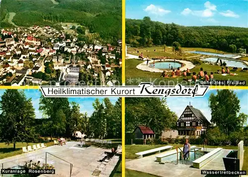 AK / Ansichtskarte Rengsdorf Heilklimatischer Kurort Fliegeraufnahme Freibad Wassertretbecken Kuranlage Rosenberg Kat. Rengsdorf