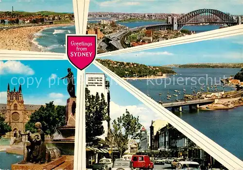 AK / Ansichtskarte Sydney New South Wales Strand Bruecke Denkmal Statue City Bucht Hafen Kat. Sydney