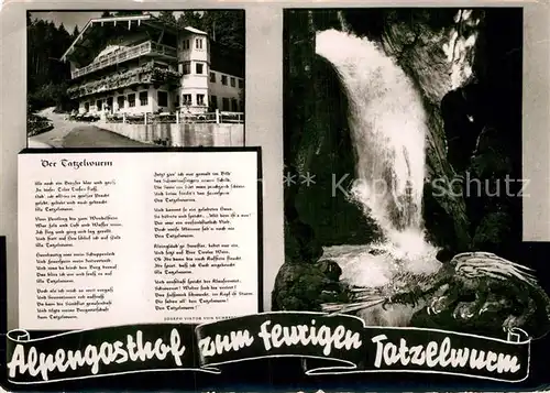 AK / Ansichtskarte Gedicht auf AK Joseph Viktor von Scheffel Der Tatzelwurm Alpengasthof  Kat. Lyrik