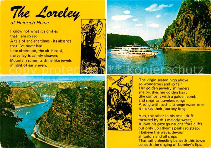 Heine Heinrich Gedicht Die Loreley / Persoenlichkeiten / Nr. ks54461 - oldthing: Ansichtskarten ...