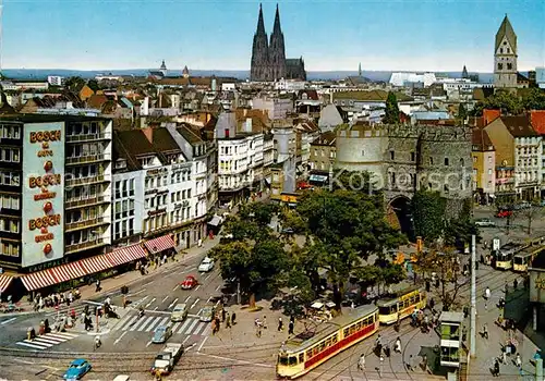 AK / Ansichtskarte Strassenbahn Koeln am Rhein Hahnentor Rudolfplatz Kat. Strassenbahn