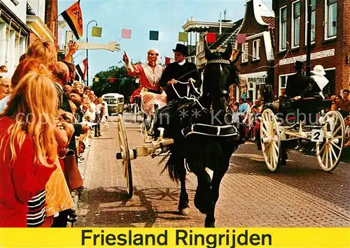 AK / Ansichtskarte Pferdekutschen Friesland Ringrijden  Kat. Tiere