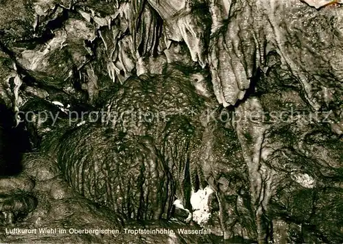 AK / Ansichtskarte Hoehlen Caves Grottes Tropfsteinhoehle Wasserfall Wiehl  Kat. Berge