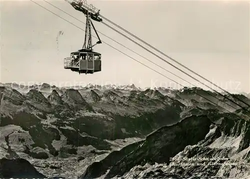 AK / Ansichtskarte Seilbahn Saentis Churfirsten Glarneralpen  Kat. Bahnen