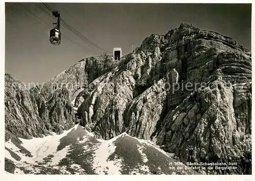 AK / Ansichtskarte Seilbahn Saentis Bergstation  Kat. Bahnen