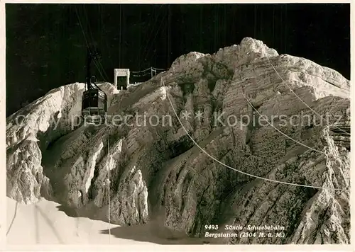 AK / Ansichtskarte Seilbahn Saentis Bergstation  Kat. Bahnen