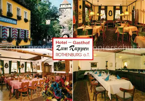 AK / Ansichtskarte Rothenburg Tauber Hotel Gasthof Zum Rappen Kat. Rothenburg ob der Tauber