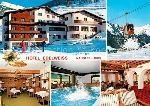 AK / Ansichtskarte Nauders Tirol Hotel Edelweiss Luftseilbahn Kat. Nauders