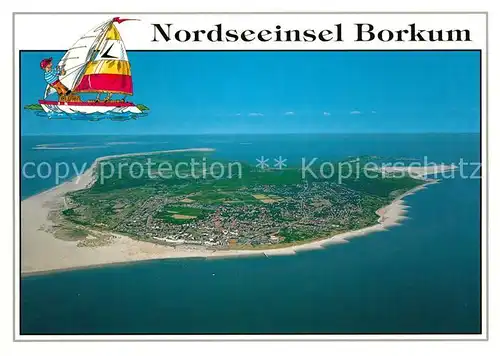 AK / Ansichtskarte Borkum Nordseebad Fliegeraufnahme Kat. Borkum