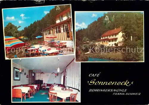 AK / Ansichtskarte Behringersmuehle Cafe Sonneneck Terrasse Gastststube Kat. Goessweinstein