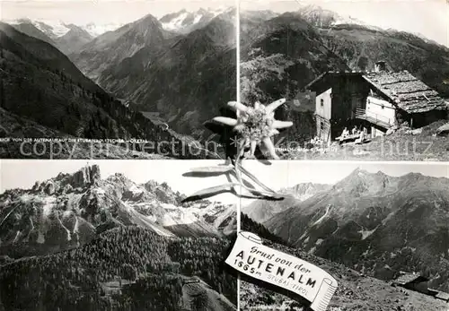 AK / Ansichtskarte Neustift Stubaital Tirol Autenalm Edelweiss Alpenpanorama Stubaier Alpen Kat. Neustift im Stubaital