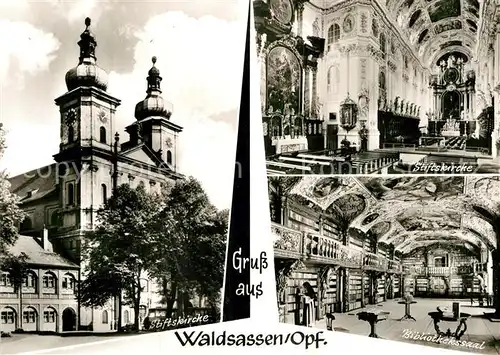 AK / Ansichtskarte Waldsassen Stiftskirche Bibliothekssaal Kat. Waldsassen