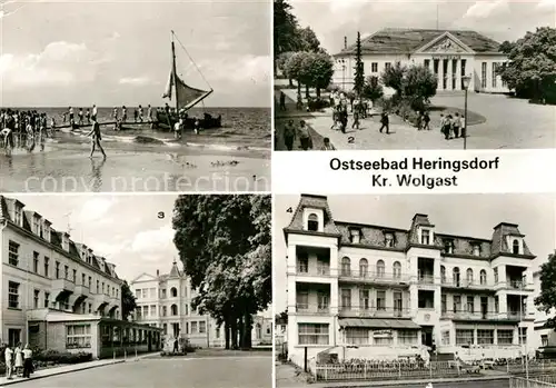 AK / Ansichtskarte Heringsdorf Ostseebad Usedom Strand Kulturhaus Markt FDGB Erholungsheim Guiseppe di Vittorio Kat. Heringsdorf