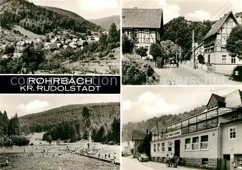 AK / Ansichtskarte Rohrbach Saalfeld Teilansichten Waldbad Konsum Gaststaette Sorbitzgrund