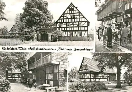 AK / Ansichtskarte Rudolstadt Volkskundemuseum Thueringer Bauernhaeuser Fachwerk Kat. Rudolstadt