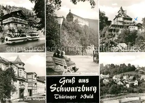 AK / Ansichtskarte Schwarzburg Thueringer Wald Schweizerhaus Erholungsheim Schlossruine Hotel Kat. Schwarzburg