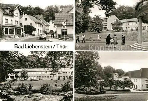 AK / Ansichtskarte Bad Liebenstein Ernst Thaelmann Strasse Therapiegebaeude Kurpark Theater Badehaus Kat. Bad Liebenstein
