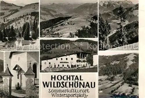 AK / Ansichtskarte Wildschoenau Tirol Panorama Sommerluftkurort Wintersportplatz Kirche Bergbahnstation