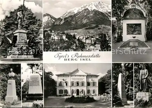 AK / Ansichtskarte Berg Isel Tyrols Ruhmesstaette Denkmaeler Statue Bueste Museum Alpenpanorama Kat. Innsbruck