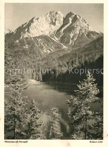 AK / Ansichtskarte Fernpass Reutte Mittersee Bergsee Alpen Flechsig Bildkalender Schoenes oesterreich Kat. Reutte