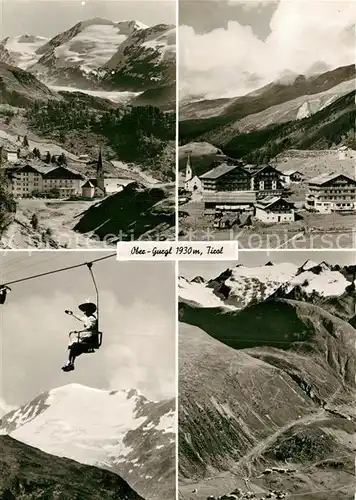 AK / Ansichtskarte Obergurgl Soelden Tirol Teilansichten Alpenpanorama Sessellift Bergwandern Kat. Soelden oetztal