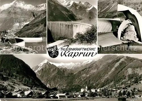 AK / Ansichtskarte Kaprun Tauernkraftwerke Sperrmauer Stausee Alpenpanorama Kat. Kaprun