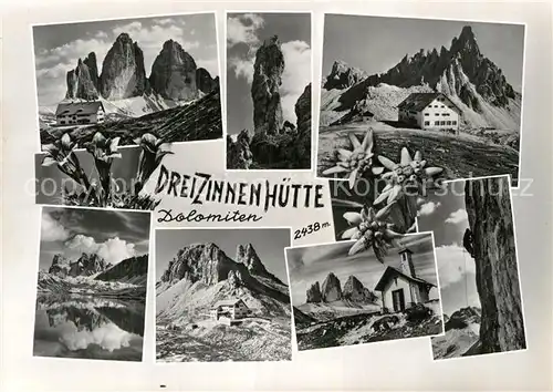 AK / Ansichtskarte Dreizinnenhuette Berghaus Dolomiten Kat. Sexten Sesto Suedtirol