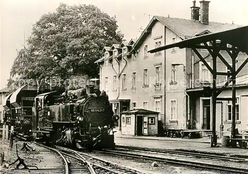 AK / Ansichtskarte Lokomotive 991747 7 Bahnhof Dippoldiswalde Schmalspurbahn  Kat. Eisenbahn