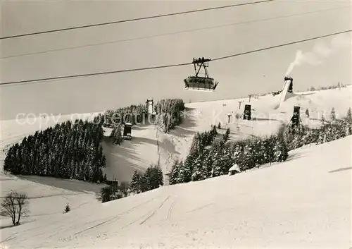 AK / Ansichtskarte Seilbahn Oberwiesenthal Sprungschanzen  Kat. Bahnen