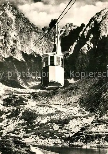 AK / Ansichtskarte Seilbahn Vysoke Tatry Skalnate Pleso Lanovka na Lomnicky stit  Kat. Bahnen