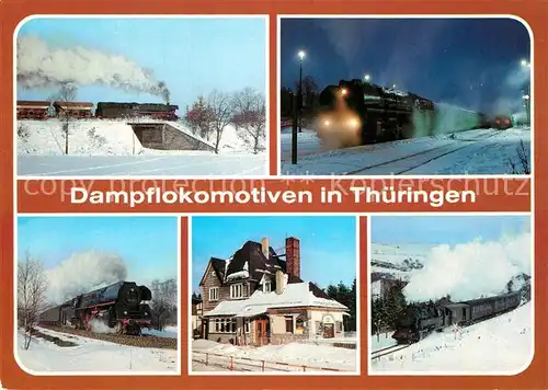 AK / Ansichtskarte Lokomotive Dampflokomotiven Thueringen Triptis Bahnhof Weida Viadukt Lichte  Kat. Eisenbahn