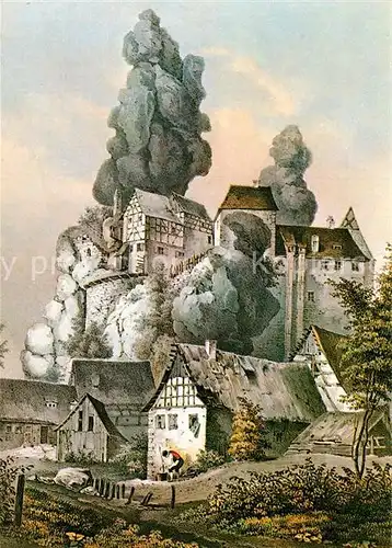 AK / Ansichtskarte Kuenstlerkarte C. Kaeppel Tuechersfeld um 1850 Kat. Kuenstlerkarte