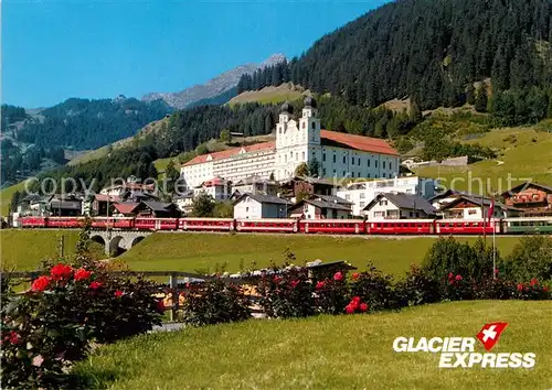 AK / Ansichtskarte Eisenbahn Glacier Express Disentis  Kat. Eisenbahn