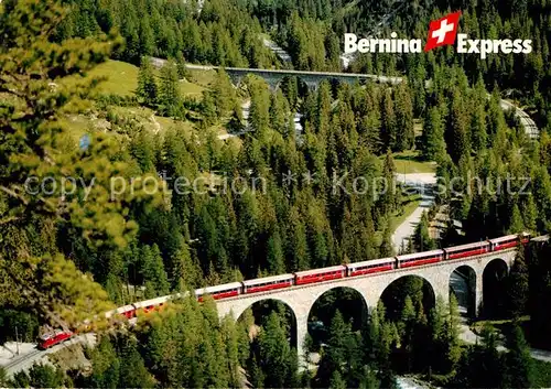 AK / Ansichtskarte Rhaetische Bahn Bernina Express Berguen Preda  Kat. Eisenbahn