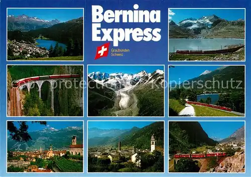 AK / Ansichtskarte Eisenbahn Bernina Express Puschlav Engadin Chur Kat. Eisenbahn