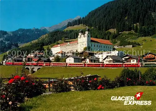 AK / Ansichtskarte Eisenbahn Glacier Express Disentis  Kat. Eisenbahn