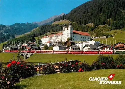 AK / Ansichtskarte Eisenbahn Glacier Express Disentis  Kat. Eisenbahn