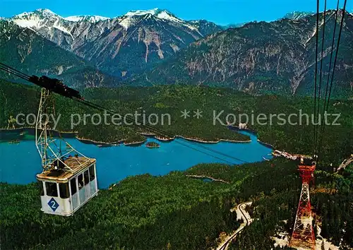 AK / Ansichtskarte Seilbahn Zugspitze Eibsee Ammergauer Alpen  Kat. Bahnen