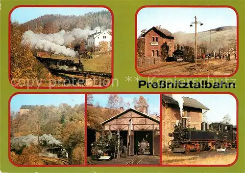 AK / Ansichtskarte Lokomotive Pressnitztalbahn Schmalspurbahn Wolkenstein Joehstaedt  Kat. Eisenbahn