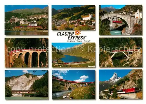 AK / Ansichtskarte Eisenbahn Glacier Express St. Moritz Zermatt  Kat. Eisenbahn