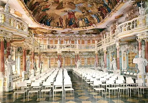 AK / Ansichtskarte Bibliothek Library Bad Schussenried Rokoko Bibliotheksaal  Kat. Gebaeude