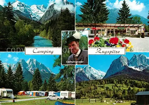 AK / Ansichtskarte Garmisch Partenkirchen Internationaler Campingplatz Zugspitze Campingvater  Kat. Garmisch Partenkirchen