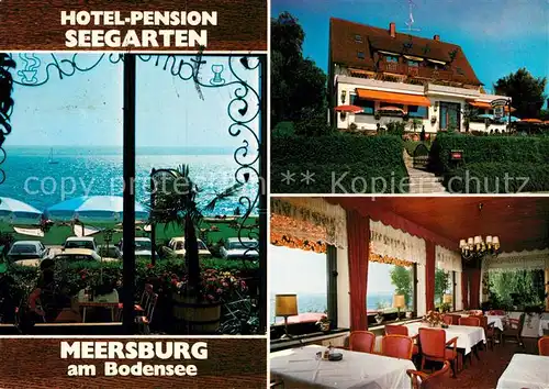 AK / Ansichtskarte Meersburg Bodensee Hotel Pension Seegarten Kat. Meersburg