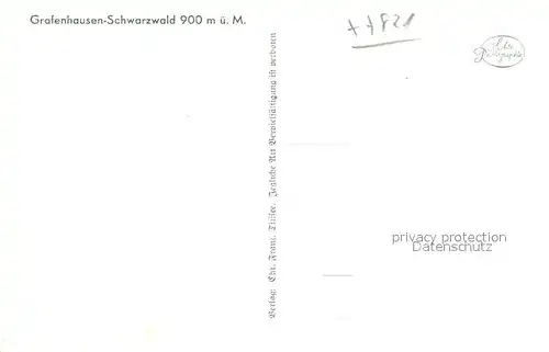 AK / Ansichtskarte Grafenhausen Schwarzwald Teilansicht  Kat. Grafenhausen
