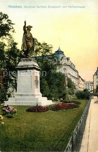 AK / Ansichtskarte Muenchen Denkmal Kurfuerst Emanuel  Kat. Muenchen