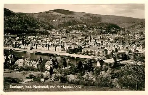 AK / Ansichtskarte Eberbach Neckar Blick von der Marienhoehe Kat. Eberbach