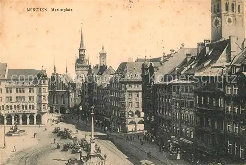 AK / Ansichtskarte Muenchen Marienplatz Kat. Muenchen