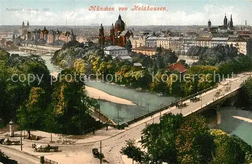 AK / Ansichtskarte Muenchen Blick von Haidhausen Kat. Muenchen