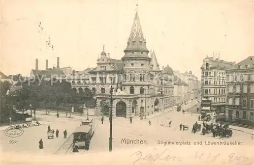 AK / Ansichtskarte Muenchen Stiglmaierplatz Loewenbraeukeller Kat. Muenchen