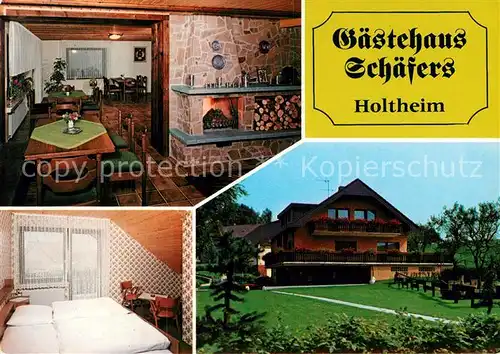 AK / Ansichtskarte Holtheim Gaestehaus Schaefers Gaststube Gaestezimmer Kat. Lichtenau